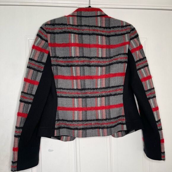 Akris Punto
Gray Black Red Multi Unique Wool & Angora/Mohair Jacket Blazer - Picture 3 of 10